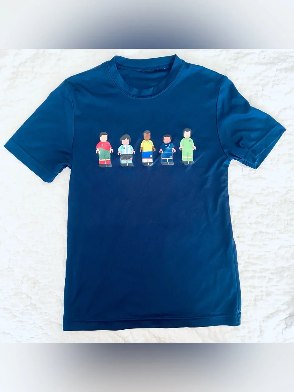 👍🏽Boys “Roblox” Blue Soccer Print T-Shirt SZ S (y)